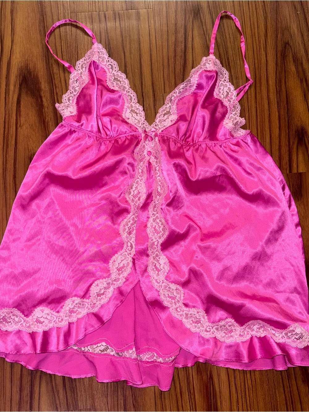Victoria's Secret Bright Pink Satin Sleep Camisole
